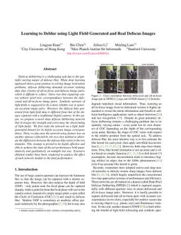 Learning to Deblur using Light Field Generated and Real Defocus Images