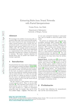 Extracting Rules from Neural Networks with Partial Interpretations