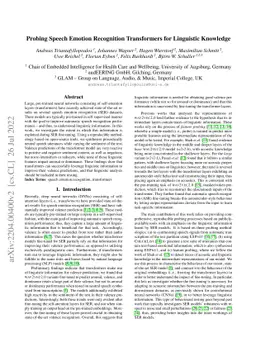 Probing Speech Emotion Recognition Transformers for Linguistic Knowledge