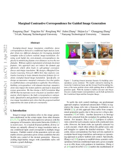 Marginal Contrastive Correspondence for Guided Image Generation
