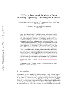 GEB+: A Benchmark for Generic Event Boundary Captioning, Grounding and Retrieval