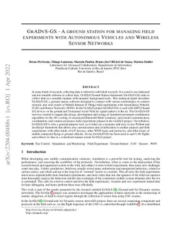 GrADyS-GS -- A ground station for managing field experiments with
  Autonomous Vehicles and Wireless Sensor Networks