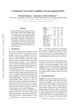 Evaluating the Text-to-SQL Capabilities of Large Language Models