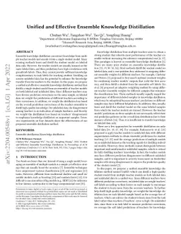 Unified and Effective Ensemble Knowledge Distillation