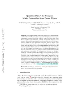 Quantized GAN for Complex Music Generation from Dance Videos