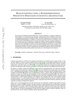 Maze Learning using a Hyperdimensional Predictive Processing Cognitive
  Architecture