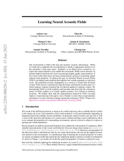 Learning Neural Acoustic Fields
