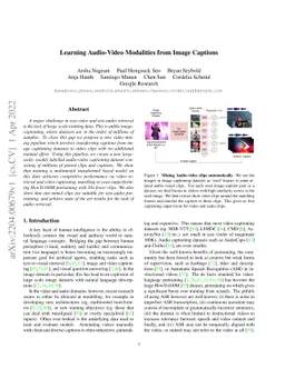 Learning Audio-Video Modalities from Image Captions