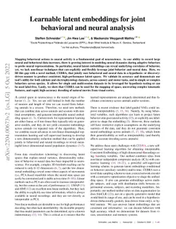 Learnable latent embeddings for joint behavioral and neural analysis
