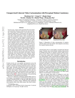 Unsupervised Coherent Video Cartoonization with Perceptual Motion
  Consistency