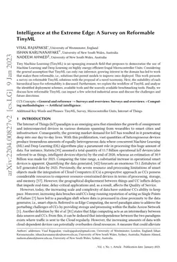 Intelligence at the Extreme Edge: A Survey on Reformable TinyML