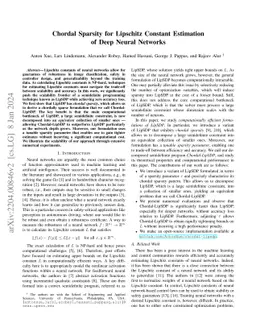 Chordal Sparsity for Lipschitz Constant Estimation of Deep Neural
  Networks