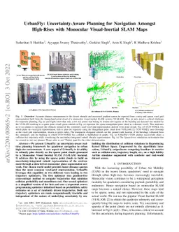 UrbanFly: Uncertainty-Aware Planning for Navigation Amongst High-Rises
  with Monocular Visual-Inertial SLAM Maps