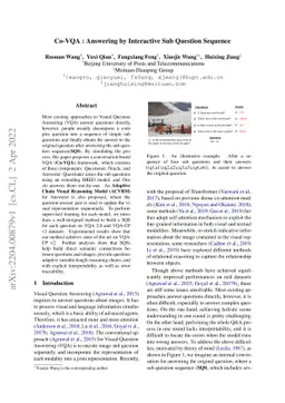 Co-VQA : Answering by Interactive Sub Question Sequence