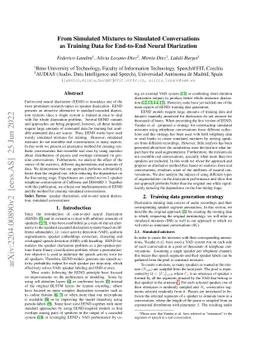 From Simulated Mixtures to Simulated Conversations as Training Data for
  End-to-End Neural Diarization