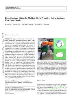 Deep Algebraic Fitting for Multiple Circle Primitives Extraction from
  Raw Point Clouds