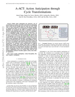 A-ACT: Action Anticipation through Cycle Transformations
