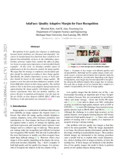 AdaFace: Quality Adaptive Margin for Face Recognition