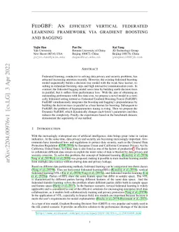 FedGBF: An efficient vertical federated learning framework via gradient
  boosting and bagging