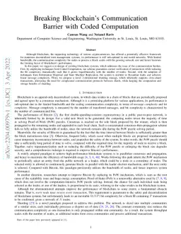 Breaking Blockchain's Communication Barrier with Coded Computation