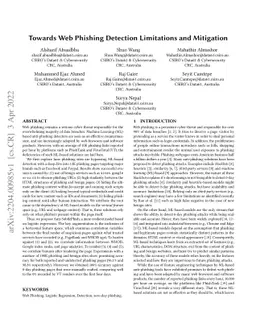 Towards Web Phishing Detection Limitations and Mitigation