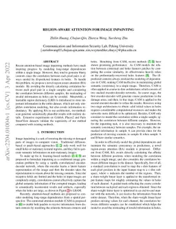 Region-aware Attention for Image Inpainting