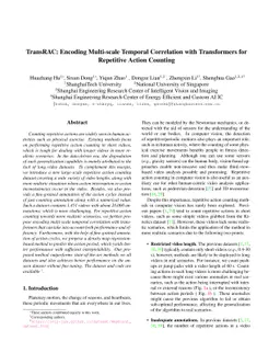 TransRAC: Encoding Multi-scale Temporal Correlation with Transformers
  for Repetitive Action Counting