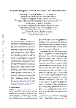 A sequence-to-sequence approach for document-level relation extraction
