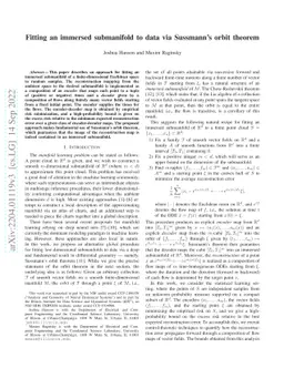 Fitting an immersed submanifold to data via Sussmann's orbit theorem