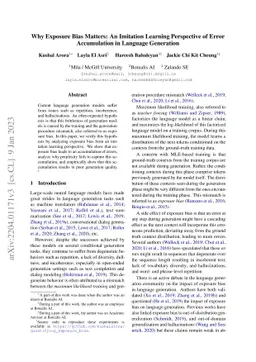 Why Exposure Bias Matters: An Imitation Learning Perspective of Error
  Accumulation in Language Generation