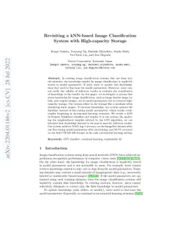 Revisiting a kNN-based Image Classification System with High-capacity
  Storage