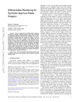 Differentiable Rendering for Synthetic Aperture Radar Imagery