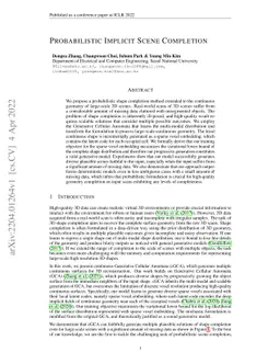 Probabilistic Implicit Scene Completion