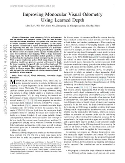 Improving Monocular Visual Odometry Using Learned Depth