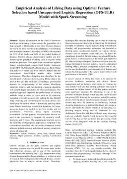 Empirical Analysis of Lifelog Data using Optimal Feature Selection based
  Unsupervised Logistic Regression (OFS-ULR) Model with Spark Streaming