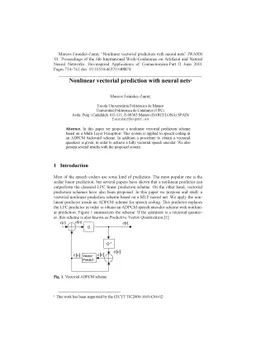 Nonlinear Vectorial Prediction with Neural Nets