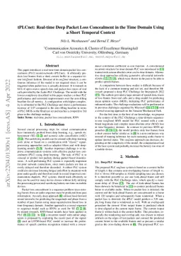 tPLCnet: Real-time Deep Packet Loss Concealment in the Time Domain Using
  a Short Temporal Context