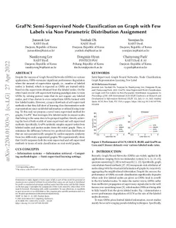 GraFN: Semi-Supervised Node Classification on Graph with Few Labels via
  Non-Parametric Distribution Assignment