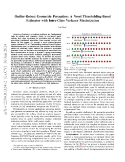 Outlier-Robust Geometric Perception: A Novel Thresholding-Based
  Estimator with Intra-Class Variance Maximization