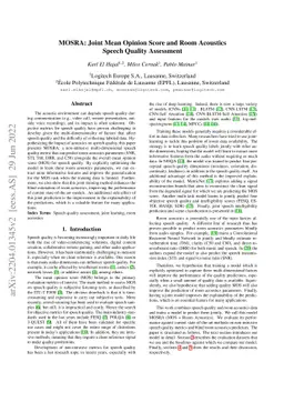 MOSRA: Joint Mean Opinion Score and Room Acoustics Speech Quality
  Assessment