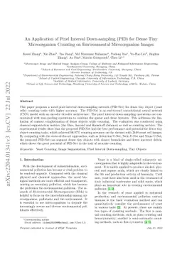An application of Pixel Interval Down-sampling (PID) for dense tiny
  microorganism counting on environmental microorganism images