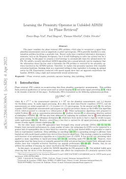 Learning the Proximity Operator in Unfolded ADMM for Phase Retrieval
