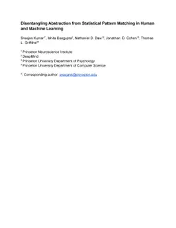 Disentangling Abstraction from Statistical Pattern Matching in Human and
  Machine Learning