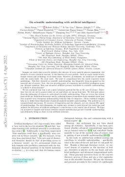 On scientific understanding with artificial intelligence