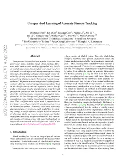 Unsupervised Learning of Accurate Siamese Tracking