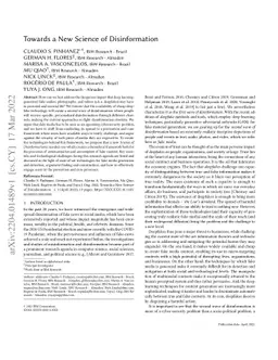 Towards a New Science of Disinformation