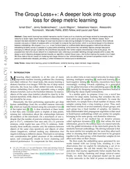 The Group Loss++: A deeper look into group loss for deep metric learning