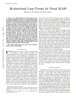 Bi-directional Loop Closure for Visual SLAM