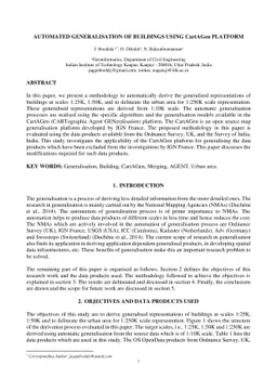 Automated generalisation of buildings using CartAGen platform