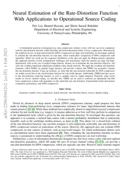 Neural Estimation of the Rate-Distortion Function With Applications to
  Operational Source Coding